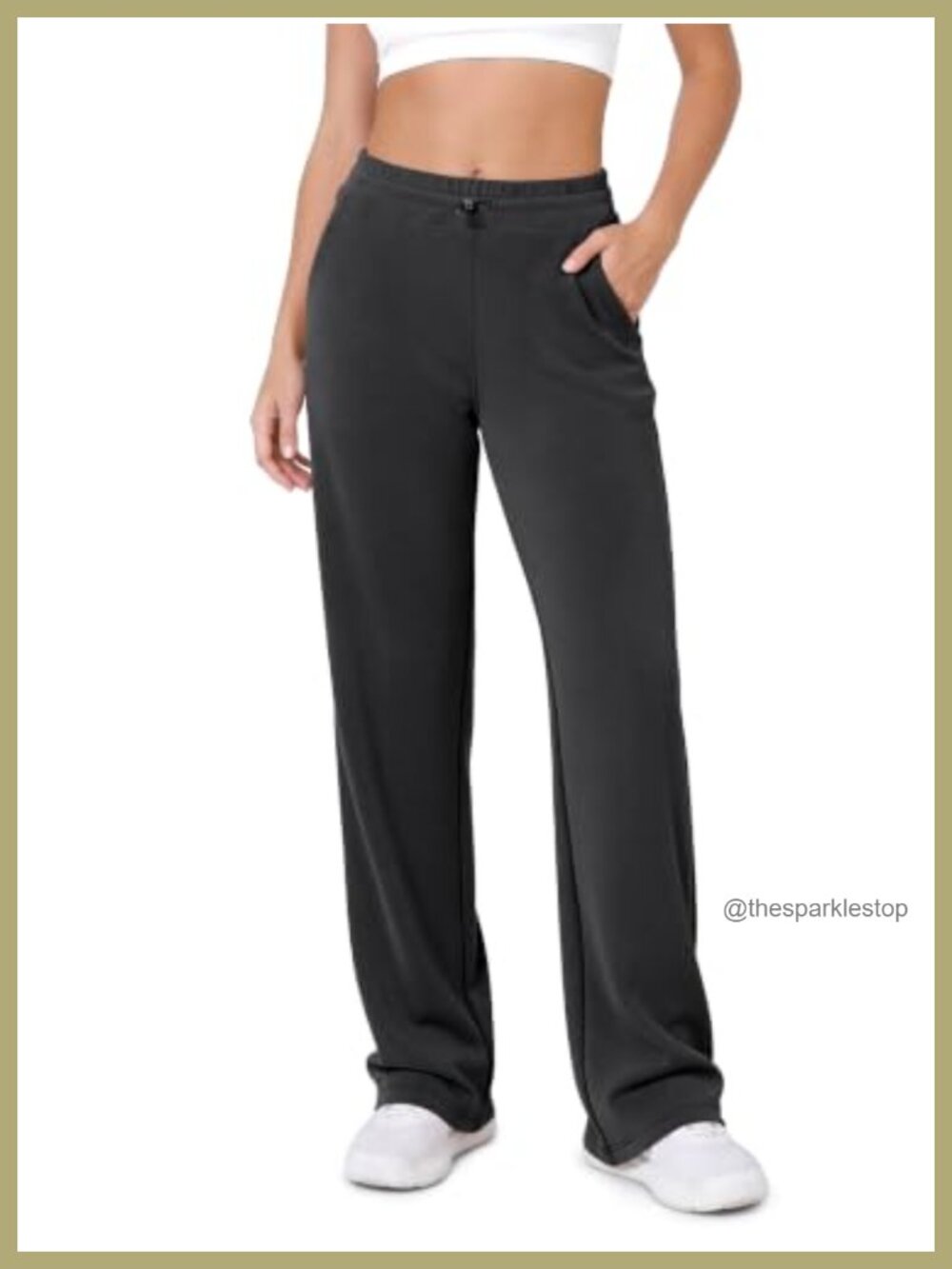 Modal Soft Wide Leg Lounge Pants High Waist Adjustable Shockcord Pockets